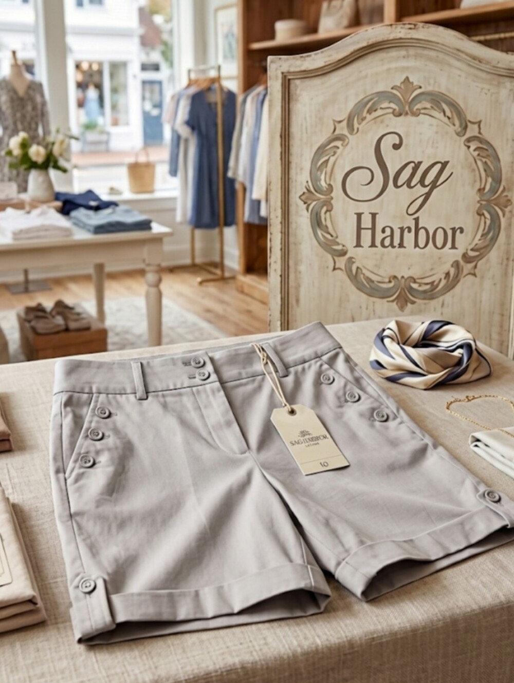 Sag Harbor Nautical Tailored Shorts